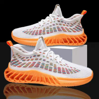 Spring Summer Men's Shoes Sports Casual Shoes Korean Version Deodorant Breathable Thin Mesh Flying Knit Shoes Coconut Shoes