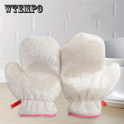 Bamboo Fiber Dishwashing Gloves Kitchen Cleaning Dish Brush
