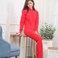Winter Women's Autumn Clothes and Long Trousers Thin Cotton Large Size Thermal Underwear Suit Cotton Sweater
