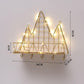 5 Shape Storage Rack Home Punch-free Storage Rack Metal Solid Wood Waterproof Display Stand with Light Strip