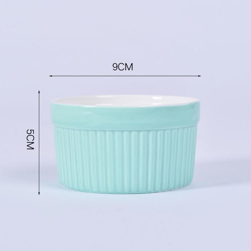 Nordic Household Single Baking Bowl Baked Dessert Pudding Cute Ceramic Bowl Steamed Egg Mold Small Bowl