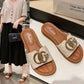 Summer Flat Slippers Women's Solid Color Outer Wear Soft Bottom Non-slip Slippers