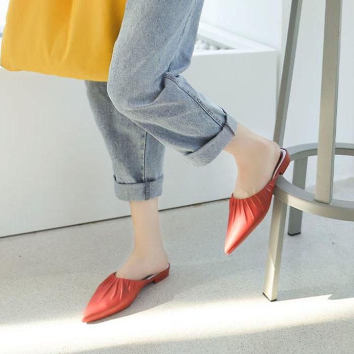 Slippers Women's Bag Skates Wear Bag Head Lazy Slippers Wild Slippers Outdoor Slippers Pointed Shoes