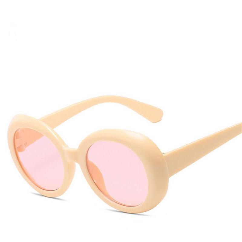 WTEMPO   New PC Frame Oval Sunglasses Women Brand Designer Anti-UV Retro Women Sunglasses   Lun