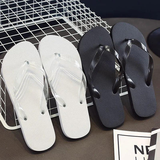 Summer Solid Color Large Size Flip-flops Outdoor Beach Non-slip Inside and Outside Wear Sandals and Slippers Light and Comfortable