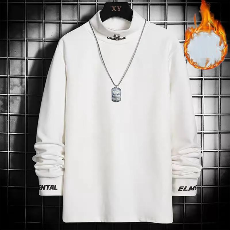 Plus Velvet Autumn and Winter Sweater Men's High-neck Loose Keep Warm and Self-cultivation German Velvet Long-sleeved Sweatshirts Men