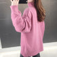 Autumn Winter Thick Sweater Women Knitted Ribbed Pullover Sweater Long Sleeve Turtleneck Jumper Soft Warm