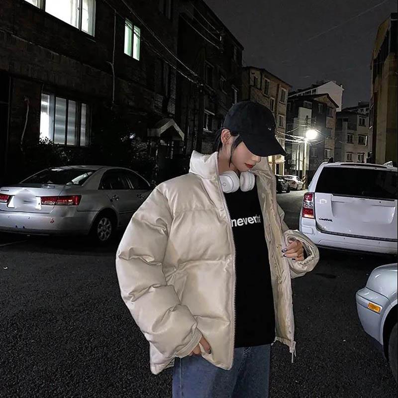 Loose Warm Cotton Coat Autumn and Winter Style Korean Students All-match Down Cotton Cotton Coat Jacket Women