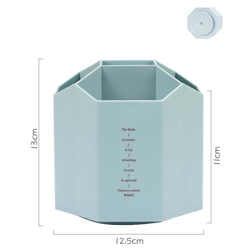 Creative Rotating Base Pen Holder Personalized Simple Pen Holder Large Capacity Stationery Office Supplies Storage Box