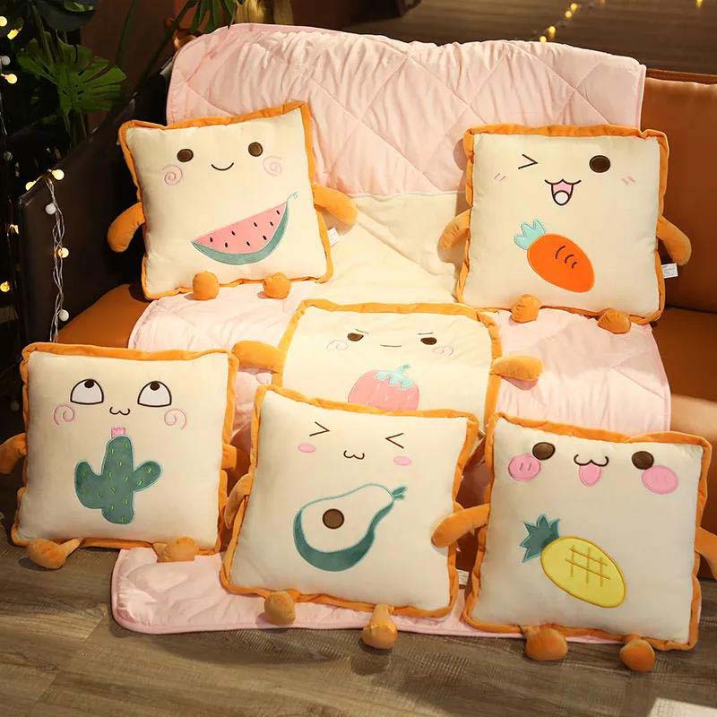 Doll Pillow Quilt Dual-use Office Nap Small Pillow Blanket Two-in-one Four-season Pillow