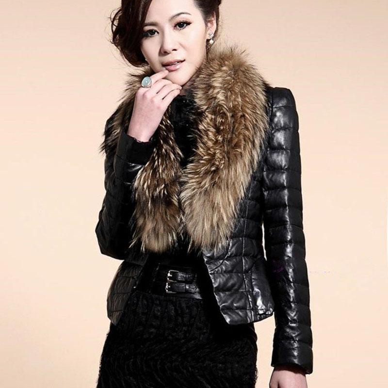 Faux Fur Jacket Short Fox Fur Fur All-in-one Women's Leather Jacket Plus Cotton To Keep Warm Slim Fur Short Jacket