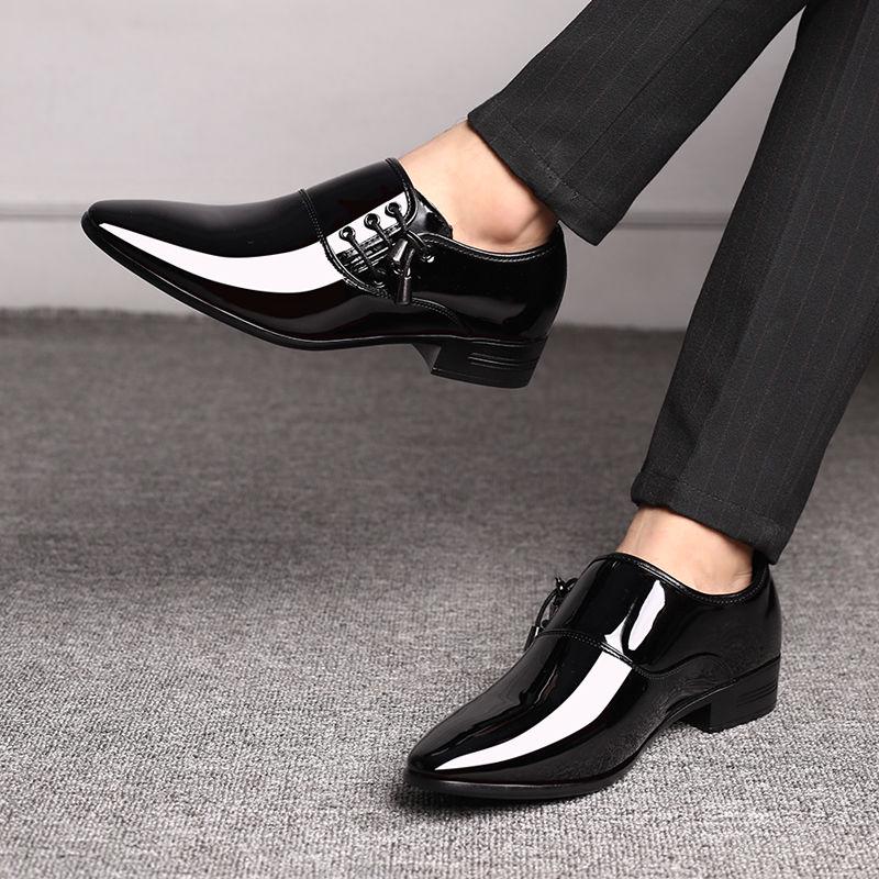 Men British Style Large Size Shoes Casual Trend Shoes Fashion Suit Shoes Pointed Shoes