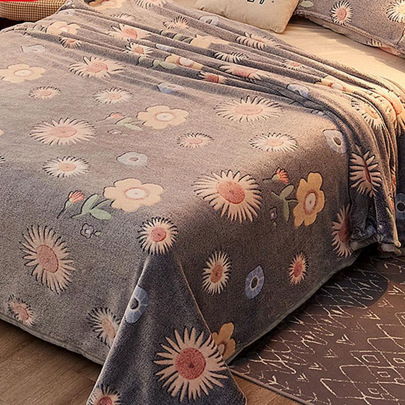 Coral Blanket Flannel Blanket Cover Blanket Double Winter Plus Fleece Sheet One-piece Air Conditioner Quilt Winter