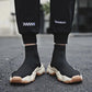 Korean Style Trendy All-match Socks Shoes High-top Men's Sneakers Teen Student Trendy Shoes