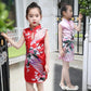 Children Dress Children's Tang Suit Girls Summer Thin Dress Cheongsam Printed Floral Cheongsam Chinese Style Sleeveless Dress