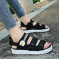 Sweet Little Daisy Sandals Women's Summer Wild Velcro Sports Beach Shoes Thick Bottom Non-slip Light and Comfortable Outdoor Activities Can Be Worn