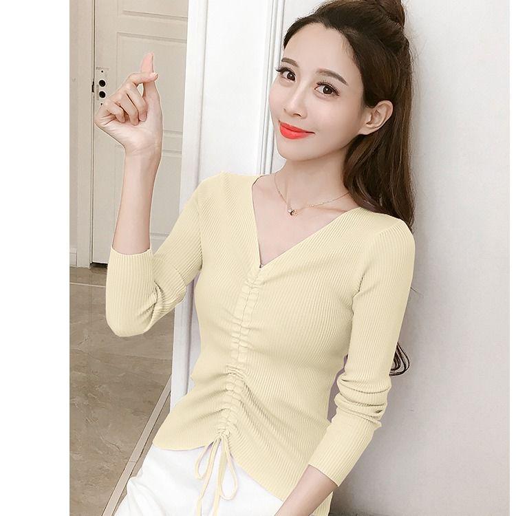 Long sleeve high collar sweater Knitting Sweater Women's Spring and autumn Bottoming shirt Wild