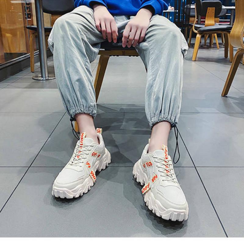 Thick-soled daddy shoes for men go with breathable mesh red tide shoes casual shoes men sport