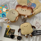 Cute Cartoon Toast Coin Purse Fluffy Messenger Bag Cute Small Bag Wild Mini Bag Girl Student Outing Trip Crossbody Bags