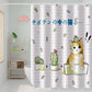 Japanese Cartoon Cute Bathroom Shower Curtain Waterproof Cloth 180*180cm Free Perforated Bathroom Shower Thickened Mold-proof Partition Curtain
