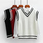 British Style College Style Sweater Vest Women Loose Wild Striped V-neck Sweater Vest Women's Jacket Thin Sleeveless Sweater