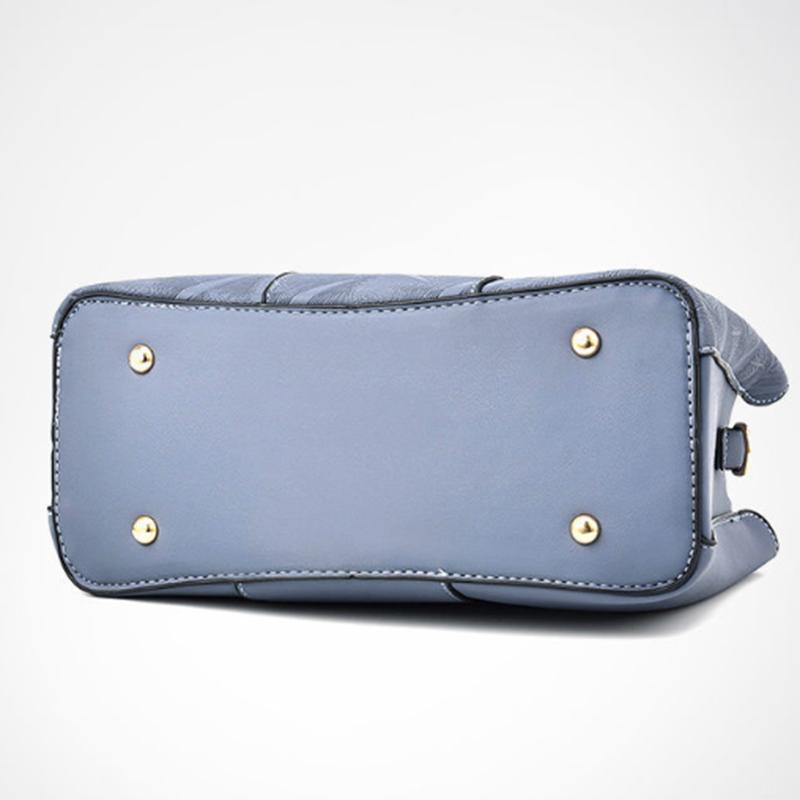 Luxury Top-Handle Bags Solid Color High Quality PU Leather Handbags for Women Bags Large Capacity Personality European Style Crossbody Bag