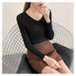 Autumn Winter V-neck Bottoming Shirt Sweater Women's Slim Was Thin Wild Pullover Sweater