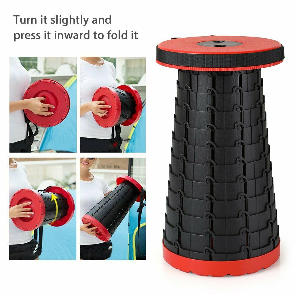 Retractable Stool Seat  Plastic Outdoor Portable Folding Stool Seat Camping Fishing Chair