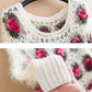 Fall/winter Women Crocheted Knit Jumper Short Pullover Batwing Sweater  Round Neck Mohair Sweater Outwear