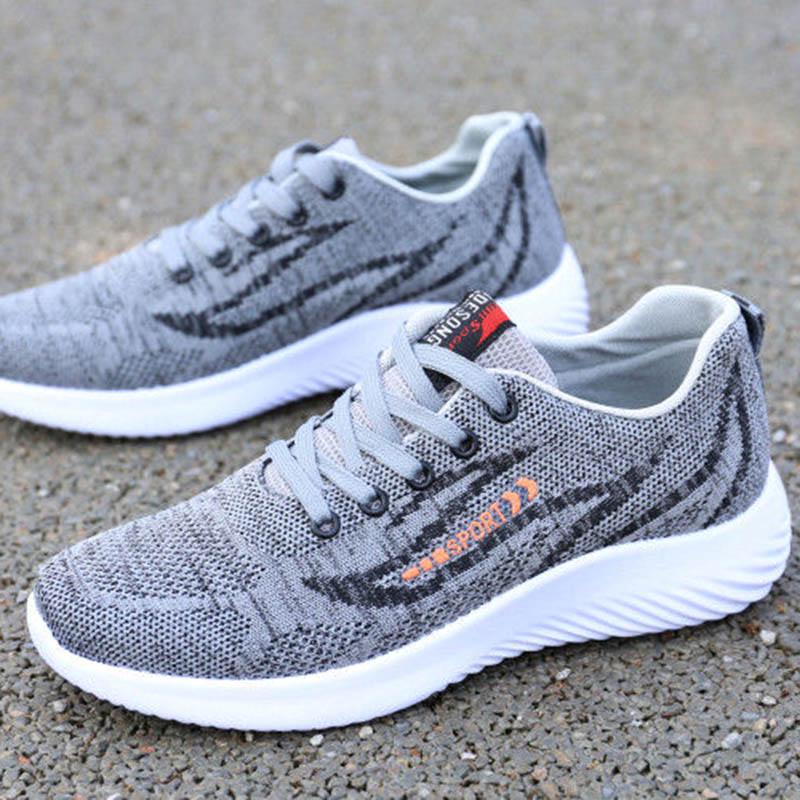 Plus Size 39-43 Men Mesh Sneakers Breathable Basketball Running Shoes Non-slip Wear-resistant Comfortable Skate Shoes