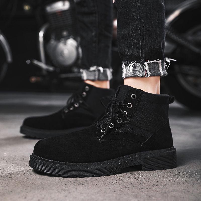 Men's Retro Tooling Boots British Boots Student Casual Boots Men's Outdoor High-top Martin Boots