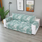 Grey Green Color Leaves Print Sofa Slipcover Anti-Slip Removable Washable Sofa Cover Furniture Protector Pet Mats