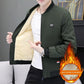 Winter Plus Velvet Thickening Men's Youth Thin Slim Casual Fashion Trend Stand-up Collar Jacket