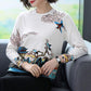 Autumn Winter 3D Printed Woolen Sweater Vintage Knit Bottoming Sweater Warm Plus Size Wool Blend Jumper Tops