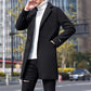 2021 Autumn and Winter Jacket Men's Thick Warm Coat Mid-length Casual Windbreaker