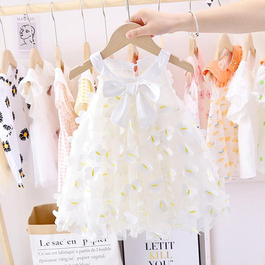 Girl's Princess Skirt Summer Dress Children's Dress Korean Style Little Girl's Sleeveless Skirt Poncho Children's Dress