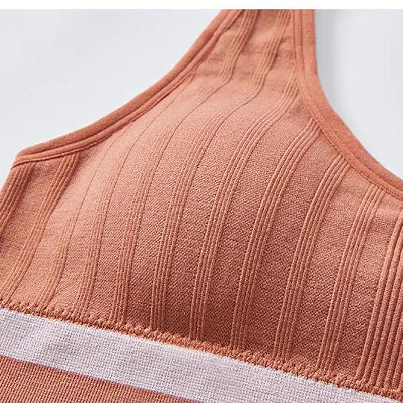 U-shaped INS Style Running Shockproof Gather Fitness Anti-sagging Thin Threaded Bottoming Sports Underwear Bra