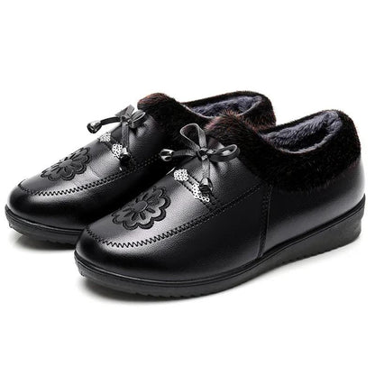 Women's Winter Cotton Shoes Plus Velvet Thick Warm Shoes Soft Bottom Non-slip Mother Shoes