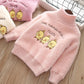 Children's Sweater Mink Pullover Sweater Sweater Thickened Warm, Soft and Lovely Cartoon Girl Middle and Young Children