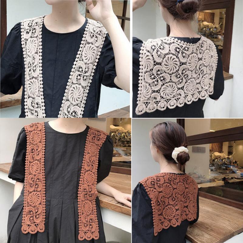 WTEMPO Summer Knitting Little Shawl Women's Thin Solid Color Knotted Lace Neckties Sun Protection Warm Shawl