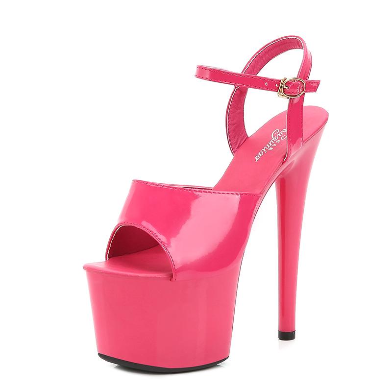 Color Pole Dance Shoes Stripper High Heels Women Sexy Show Shoes Sandals Party Club 16CM Platform High-heeled Shoes Wedding