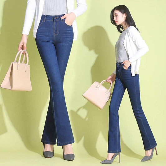 Retro Jean Women Flare Pant Womens Jeans Denim Casual Wide Leg Pants Women Loose for Women Jeans