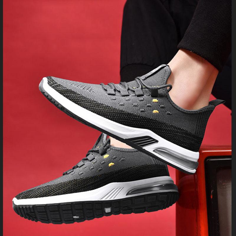 Mesh Fashion Breathable Men Front Tie Shallow Mouth Casual Sports Shoes All-match Casual Shoes Men