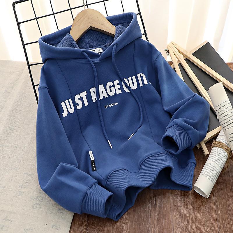 Children's Hooded Sweatshirt Spring and Autumn Boys and Girls Casual All-match Jacket Printed Hoodies Thin Section