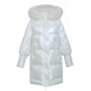 Glossy Cotton Clothes Women's Bread Clothes Female Students Korean Version of Loose Cotton-padded Coat In The Long Thick Padded Jacket Coat