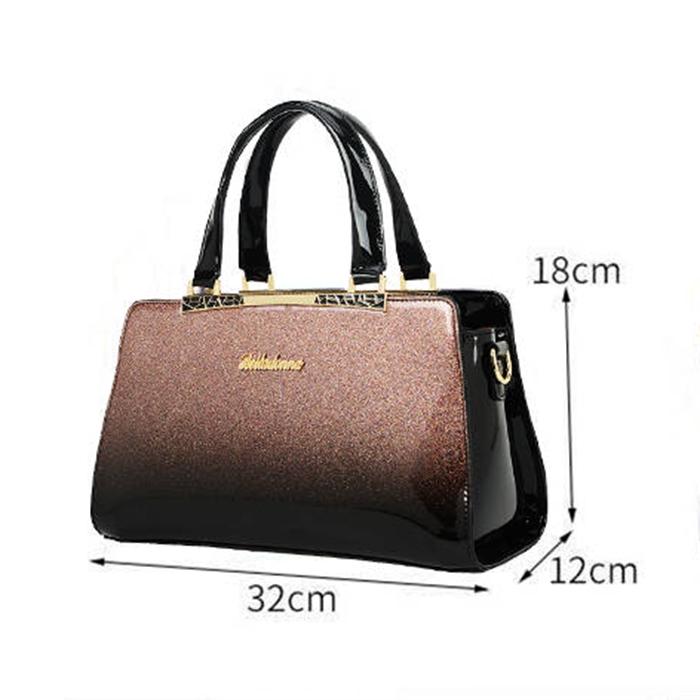Womens Fashion Patent Leather Leopard Handbag Woman Messenger Bags Evening Shoulder Bags