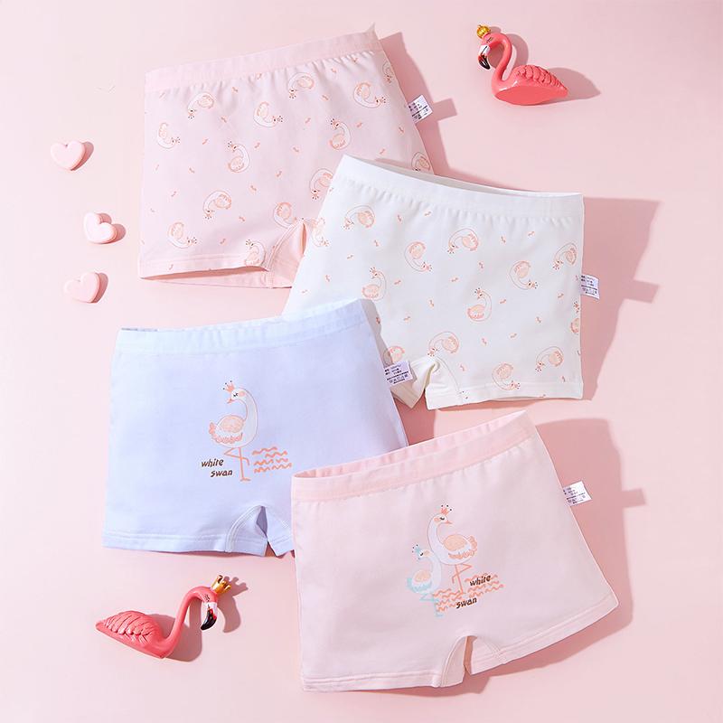 4Pcs Lot New Arrive Kids Underwear Cotton Baby Girl Panties Children's Briefs Cartoon Designs Shorts 2 To 10 Years