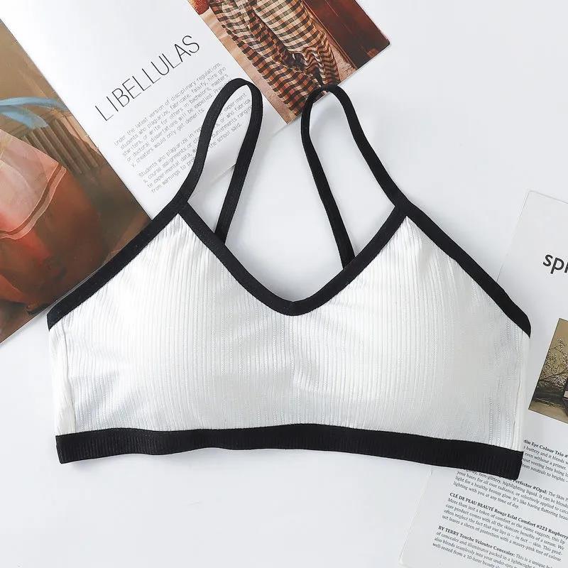 Pure Cotton Buckle Breathable Sports Suspender Vest Wrap Chest Without Steel Ring Gather Elastic Underwear Bra