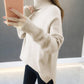 Women Solid Turtleneck Thicken Warm Pullover Sweater Loose Office Short Bottoming Shirt