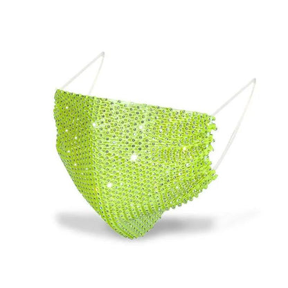Women's Crystal Rhinestone Decorative Mask Luxury Diamond Face Mask Elastic Adult Masks Rhinestone Mask Steetwear Facial Mouth Mask